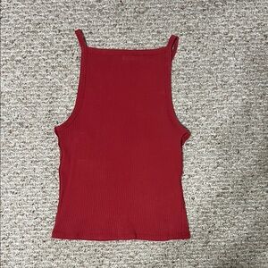 Free People Women's Mia Red Ribbed Cami Top